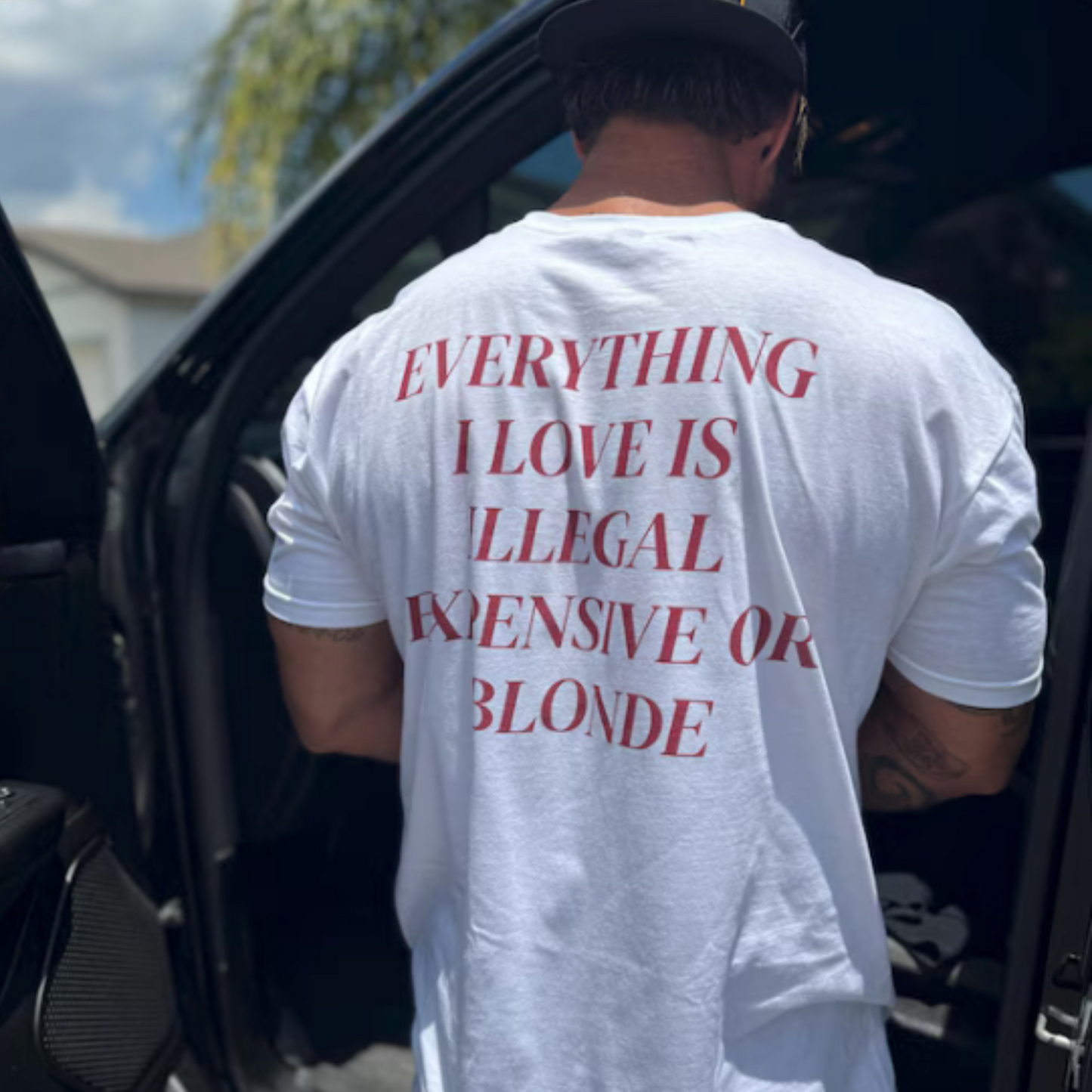 ILLEGAL, EXPENSIVE OR BLONDE TEE